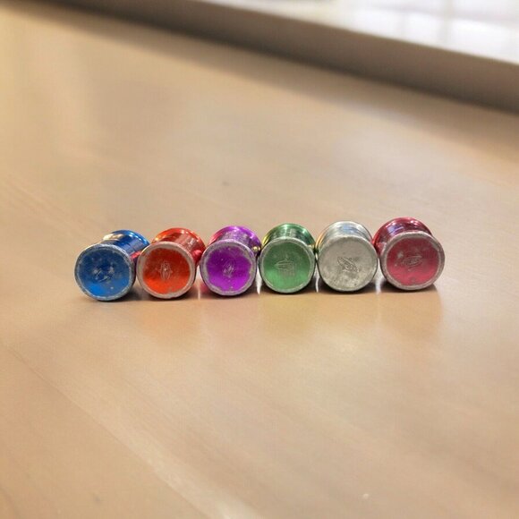 Aluminum Gold Pitcher & 6 Colorful Cups,Vintage,Vibrant,Pride, Retro MCM - Picture 10 of 16